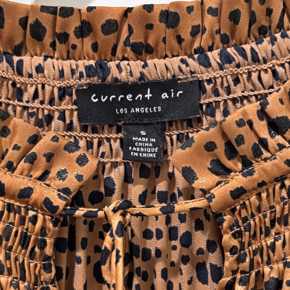 Current Air Tan and Black Polka Dot Set